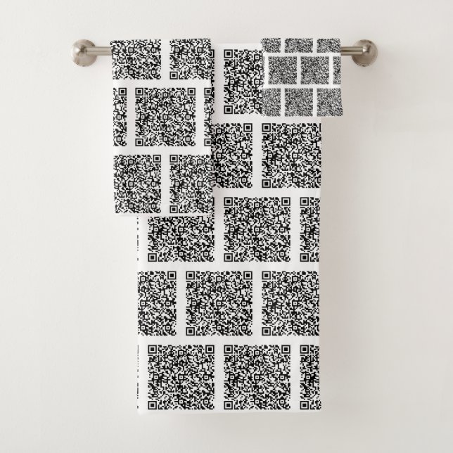Personalisiert Ihr individuelles QR Code Badetuch- Badhandtuch Set (Insitu)