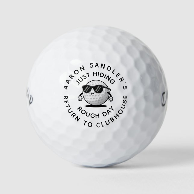Personalisiert Ihr Name einfach nur verstecken Rou Golfball (Vorderseite)