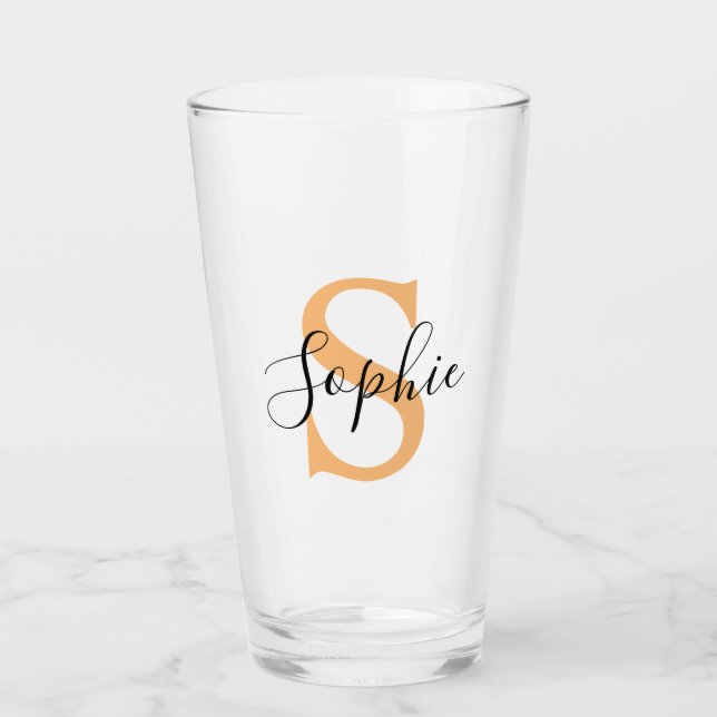 Personalisiert Ihr Name, Individuelle Name, Geburt Glas (Vorderseite)