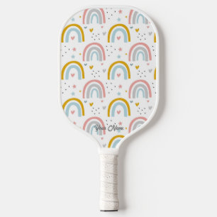 Personalisiert Ihr Niedlicher Regenbogen Pickleball Schläger