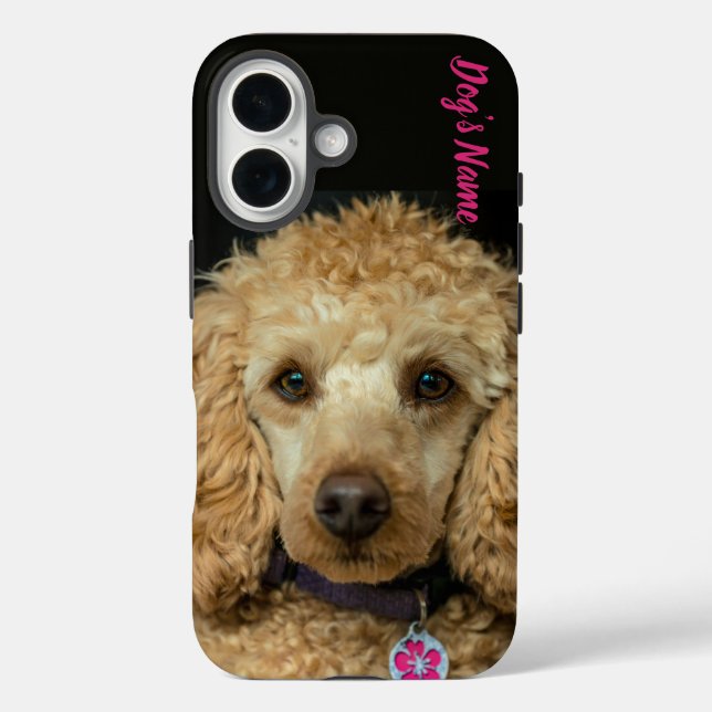 Personalisiert Ihr Poodle Dog Foto & Name iPhone 16 Hülle (Rückseite)