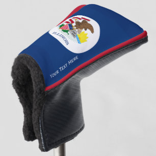 Personalisiert Ihre Text-Illinois-Staats-Flagge Golf Headcover