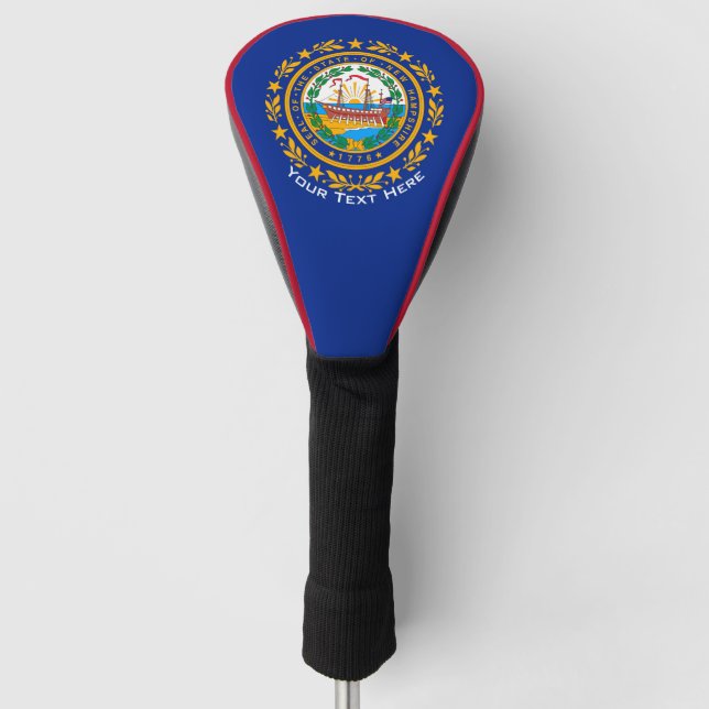 Personalisiert Ihre Text-New Hampshire Golf Headcover (Vorderseite)