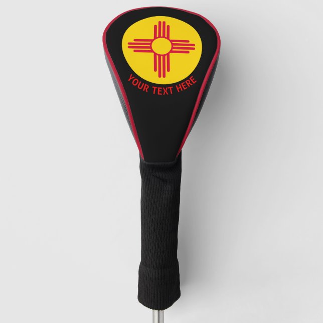 Personalisiert Ihre Text-New-Mexiko Staats-Flagge Golf Headcover (Vorderseite)