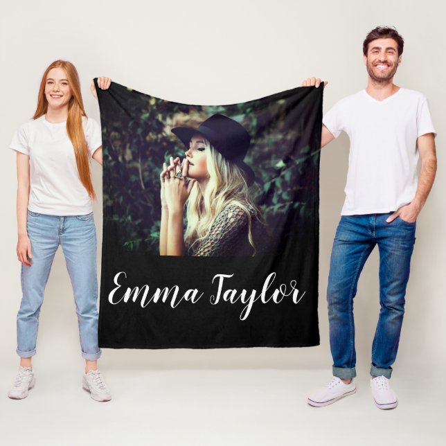 Personalisiert Ihren eigenen Foto-Typografie-Namen Fleecedecke (Beispiel)