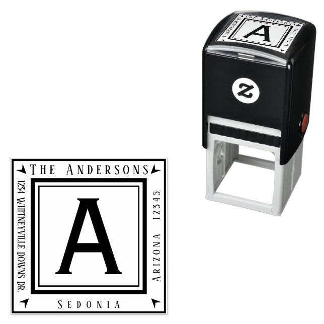 Personalisiert Ihren Namen und den Adressplatz Permastempel (Beispiel)