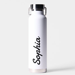 Personalisiert Ihren Namen "Weiß" hinzufügen Trinkflasche