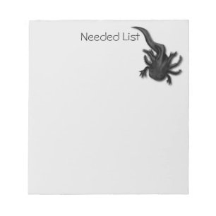 Personalisiert Illustrierte Melanoid Axolotl Notizblock