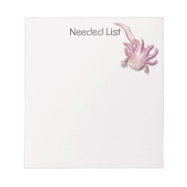 Personalisiert Illustriertes Albino Axolotl Notizblock