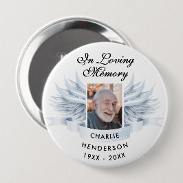 Personalisiert im Gedächtnisgedächtnis: Angel Wing Button