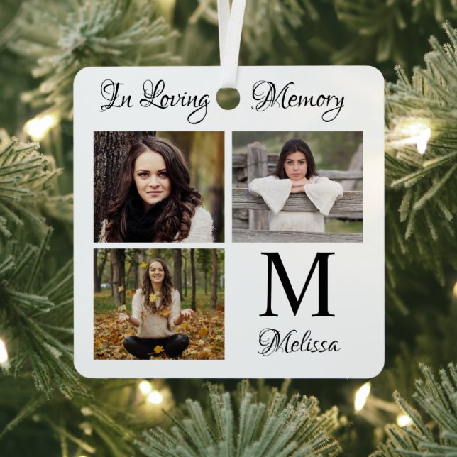 Personalisiert in der Lieblingsfotografie Ornament Aus Metall (InSitu)