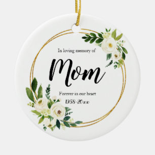 Personalisiert in liebevoller Erinnerung an Porzel Keramik Ornament