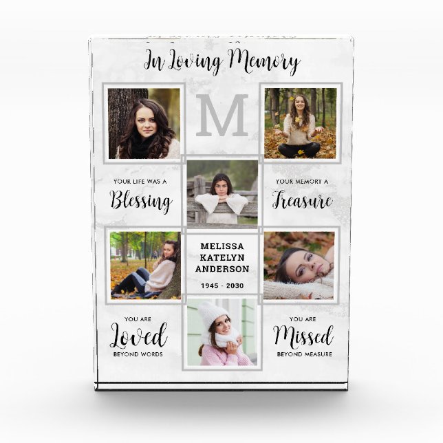 Personalisiert in Memorial zur Erinnerung Fotoblock (Vorderseite)