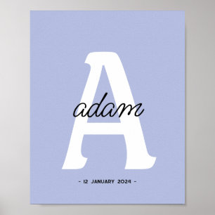 Personalisiert Individuelle Name Monogram Poster