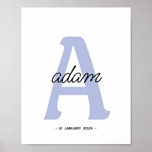 Personalisiert Individuelle Name Monogram Poster