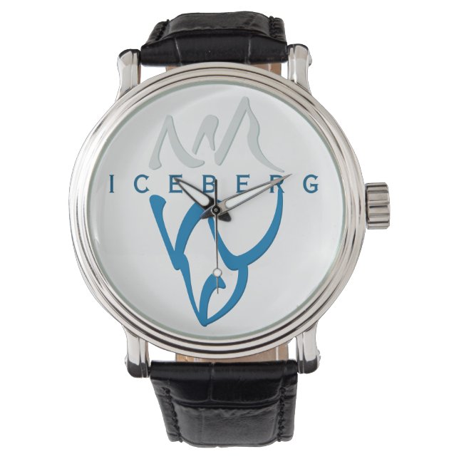 Personalisiert Inspiration Blue Abstrakt Iceberg Armbanduhr (Vorderseite)