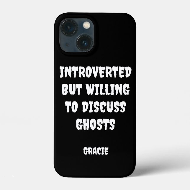 Personalisiert Introvertiertes Ghost Case-Mate iPhone Hülle (Rückseite)