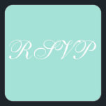 Personalisiert Invites Pale Robin Egg Blue Quadratischer Aufkleber<br><div class="desc">Color Complementing Pale Robin Egg Blue Designer Wedding Pale Robin Egg Blue and White Invite Umschlag Aufklebers Stickers - Diejenigen, die eine Hochzeit planen (und selbst machen es), müssen normalerweise feststellen: Was ist heutzutage beliebt, wenn es um Hochzeitsaufkleber geht? Diese einfachen und spezialisierten Aufkleber für Siegel zum Hochzeitsfeiern Blassrosa Blau...</div>