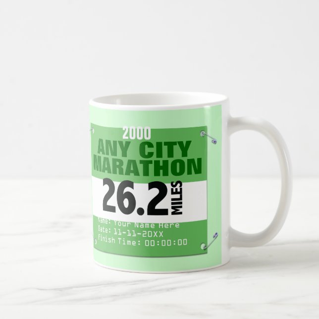 Personalisiert irgendein Stadt-Marathon, 26,2 Kaffeetasse (Rechts)
