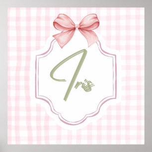 Personalisiert Iris Baby Girl Kinderzimmer Art Pin Poster