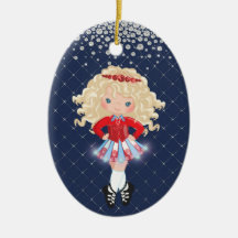 Personalisiert Irish Dance Blond Girl Weihnachten