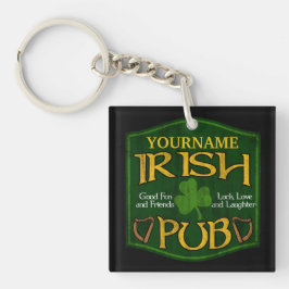 Personalisiert Irish Pub Sign Schlüsselanhänger