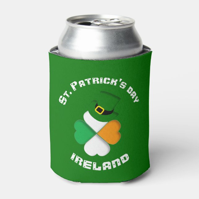 Personalisiert Irish St. Patrick's Day Green Dosenkühler (Kanne Vorderseite)
