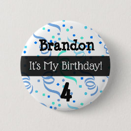 Personalisiert ist der Knopf meines Geburtstags Bl Button