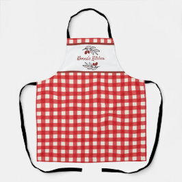 Personalisiert Italienisch Red Gingham Cooking Schürze