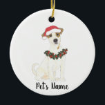 Personalisiert Jack Russell Terrier Keramik Ornament<br><div class="desc">Machen Sie die schöne Liste in diesem Jahr mit einem personalisierten Ornament Ihrer Lieblings-kleine Elf!</div>