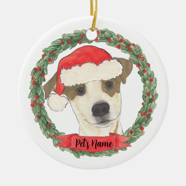 Personalisiert Jack Russell Terrier Keramik Ornament (Vorne)
