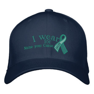 Personalisiert Jade Hope Ribbon Awareness Your Tex Bestickte Kappe