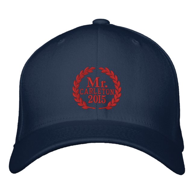 Personalisiert Jahr Ihres Namens für Herrn Sticker Bestickte Baseballkappe (Vorderseite)
