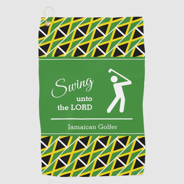 Personalisiert JAMAICA Golfhandtuch (Vorderseite)