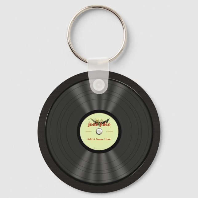 Personalisiert Jazz Vinyl Record Schlüsselanhänger (Vorderseite)