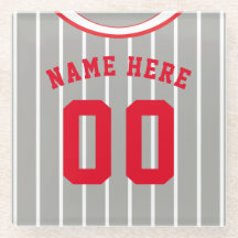 Personalisiert Jersey Untersetzer Pinstripe Baseba