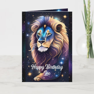 Personalisiert Jewel Galaxy Zodiac Leo Karte