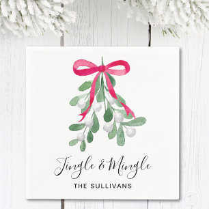 Personalisiert Jingle and MIngle Christmas Serviette