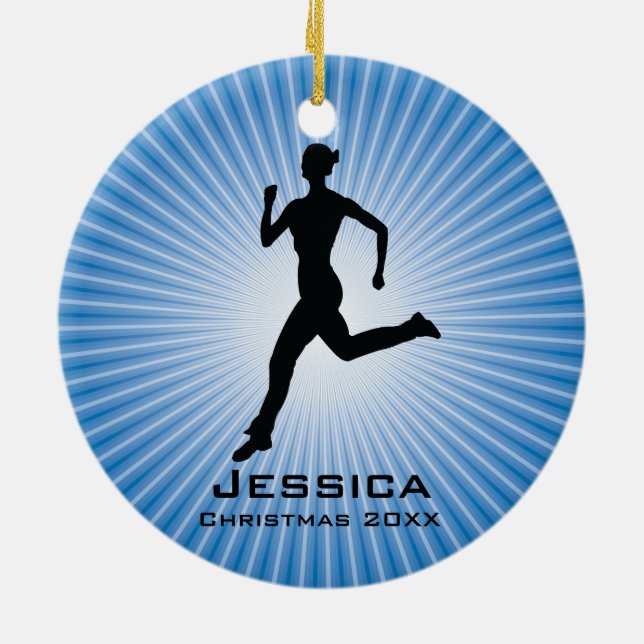 Personalisiert Jogger Runner Ornament (Hinten)