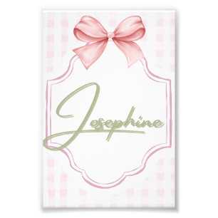 Personalisiert Josephine Baby Girl Kinderzimmer Gi Fotodruck