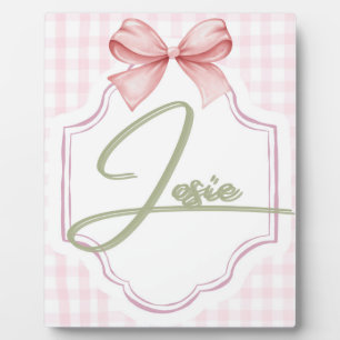 Personalisiert Josie Baby Girl Kinderzimmer Bow&Gi Fotoplatte