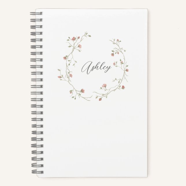Personalisiert Journal - Weibliche Wasserfarbe Notizbuch (Vorderseite)
