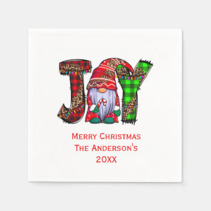 Personalisiert Joy Gnomes Frohe Weihnachts-Party Serviette