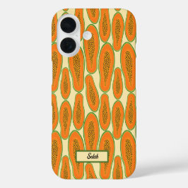 Personalisiert Juicy Papaya iPhone 16 Hülle
