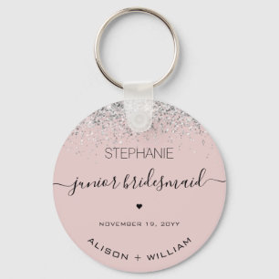 Personalisiert Junior Bridesmaid Glitzer Confetti Schlüsselanhänger