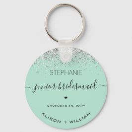 Personalisiert Junior Bridesmaid Glitzer Confetti Schlüsselanhänger
