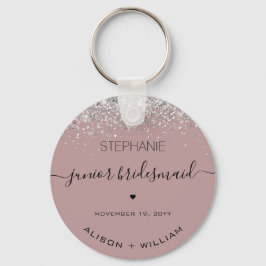 Personalisiert Junior Bridesmaid Glitzer Confetti Schlüsselanhänger