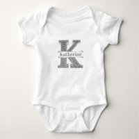 Personalisiert K Initial Silver Monogram Ihr Name