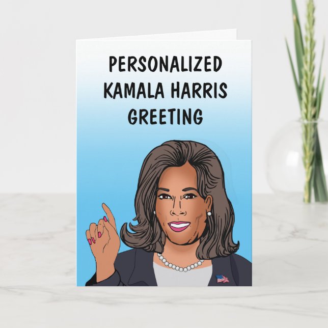 Personalisiert Kamala Harris Grußkarte Karte (Vorderseite)