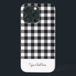Personalisiert Kariert Gingham Schwarz-weiß Monogr Case-Mate iPhone Hülle<br><div class="desc">Mit diesem karierten Büffel karierte Tartan-Handy in Schwarz-Weiß-Karo können Sie Ihr Accessoires-Spiel ganz nach Ihren Wünschen gestalten oder sich selbst auf ein Handy-Cover Leckerei lassen. Fügen Sie einen Namen oder einen beliebigen Text hinzu, indem Sie auf die Schaltfläche "Personalisieren" klicken</div>